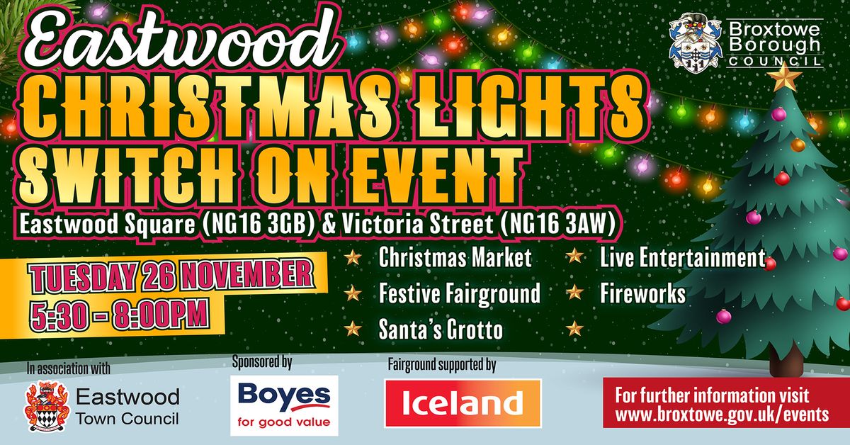 Eastwood Christmas Lights Switch On