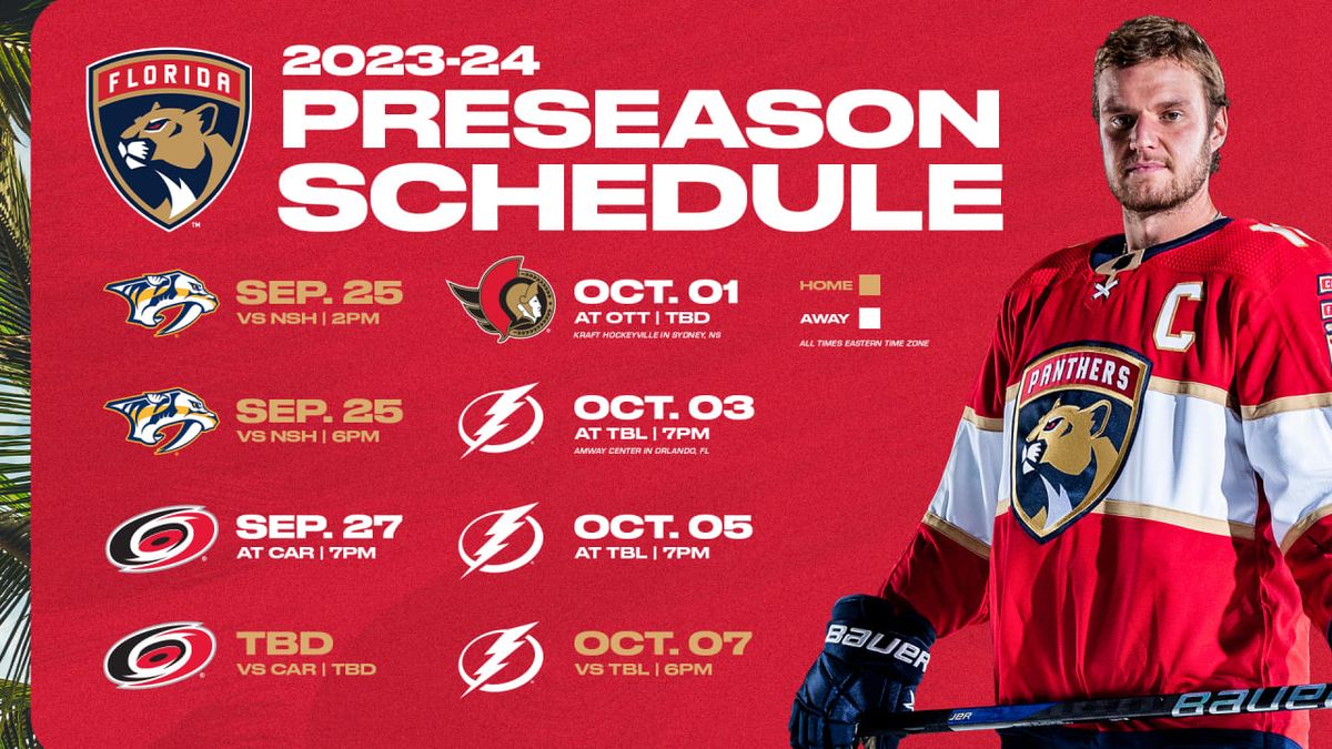 NHL Preseason - Carolina Hurricanes at Florida Panthers at Amerant Bank Arena