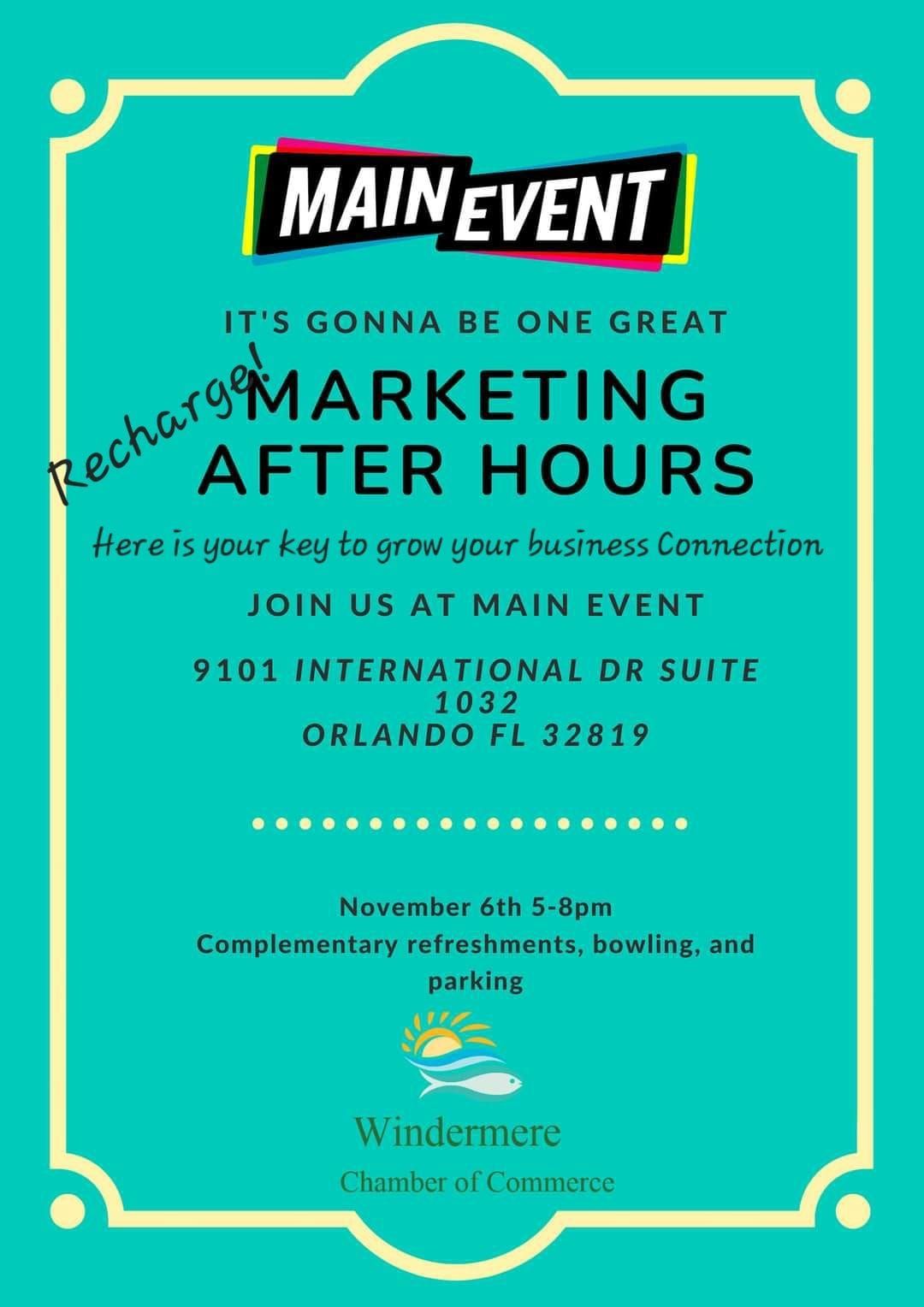 Recharge Marketing After Hour Networking