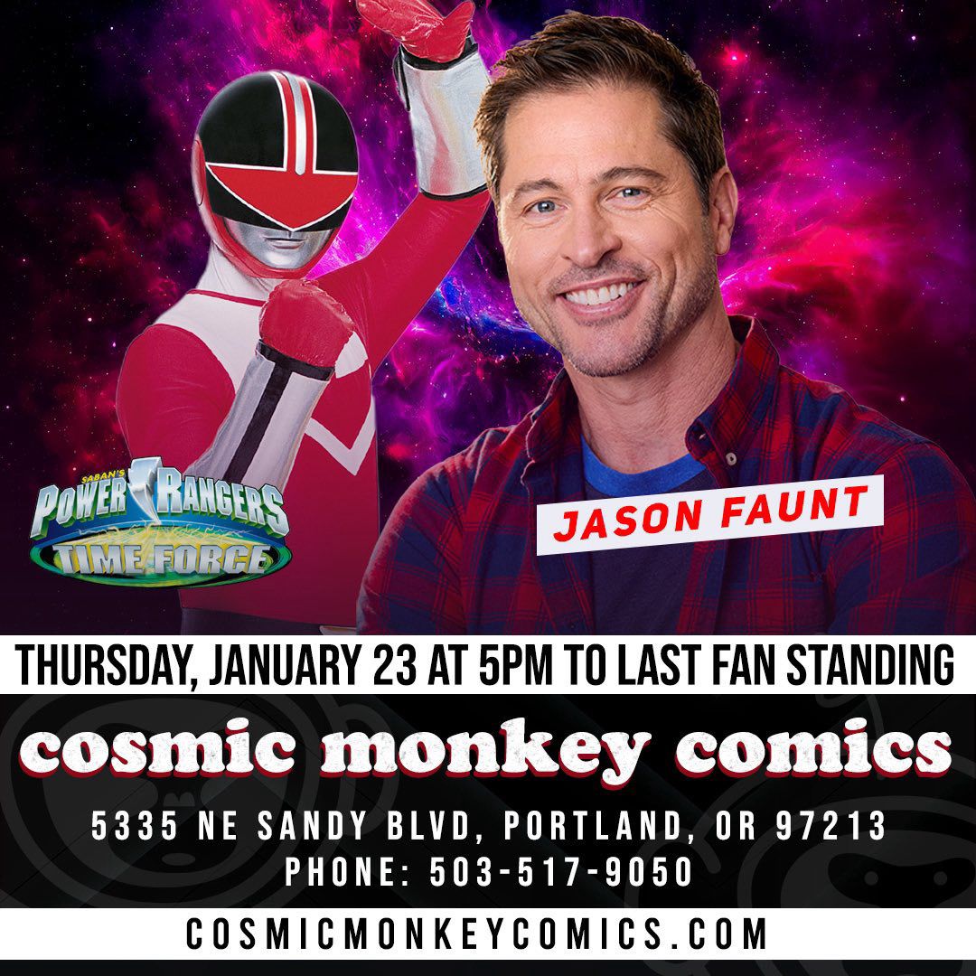 Red Power Ranger, Jason Faunt signing at Cosmic Monkey Comics!