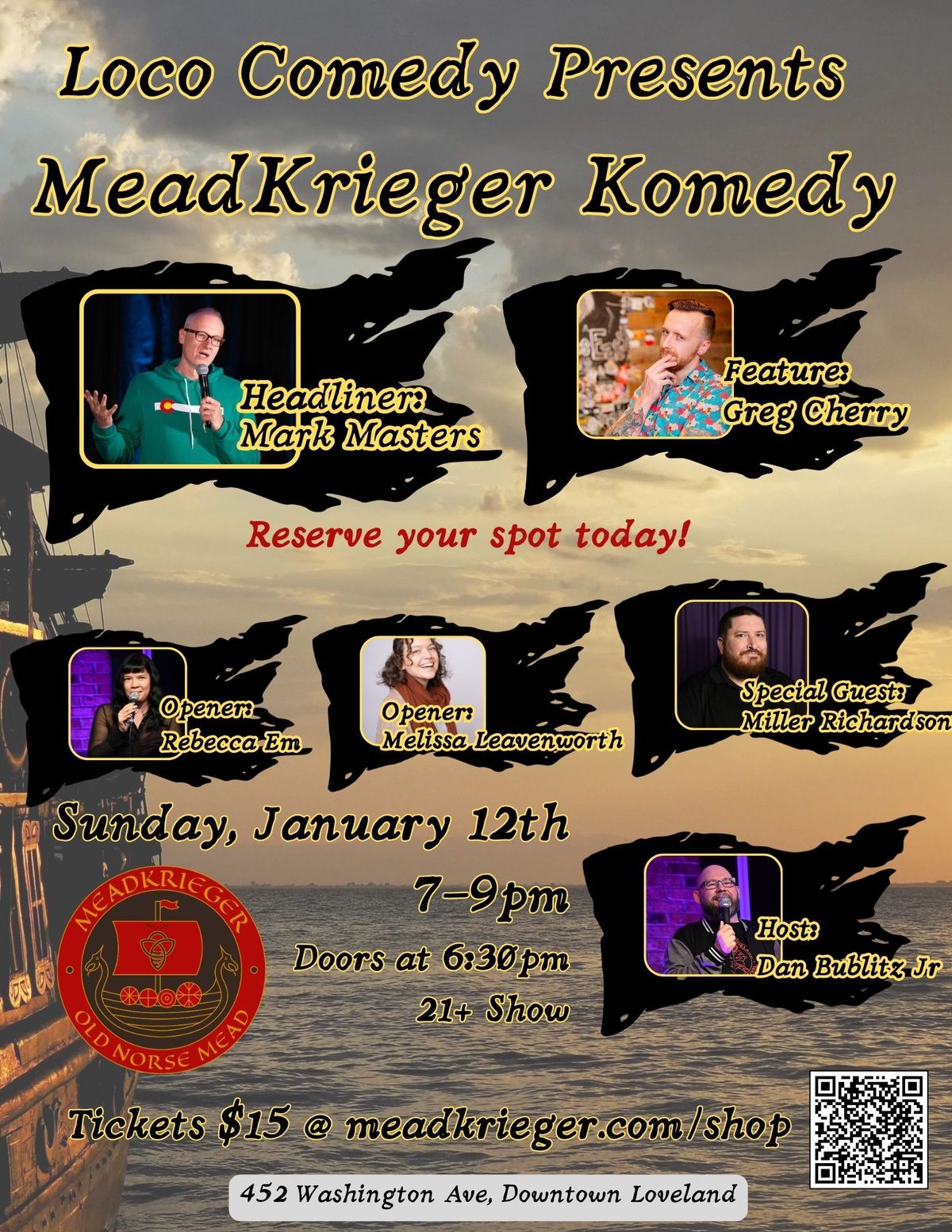 Meadkrieger Komedy with Mark Masters featuring Greg Cherry