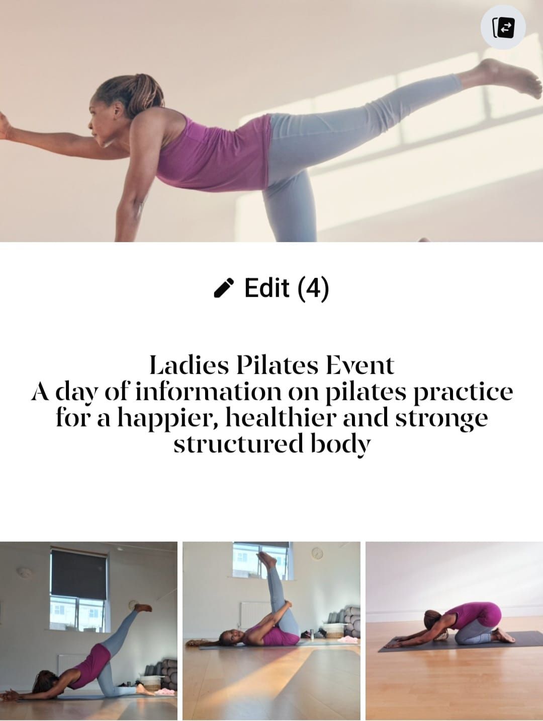 Ladies Pilates Event