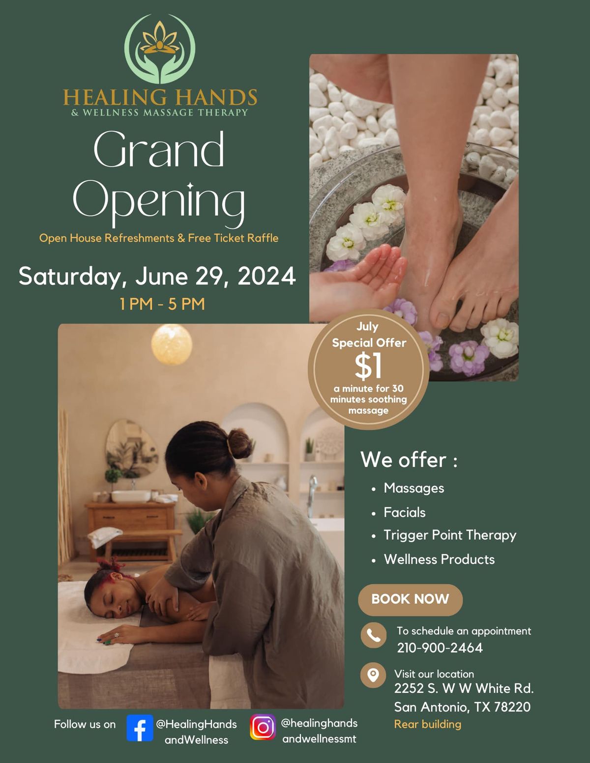 Healing Hands and Wellness Massage Therapy Grand Opening