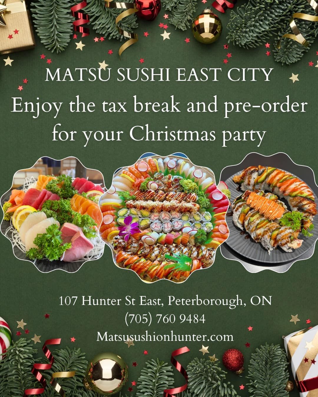 Holiday Sushi at Matsu Sushi East City