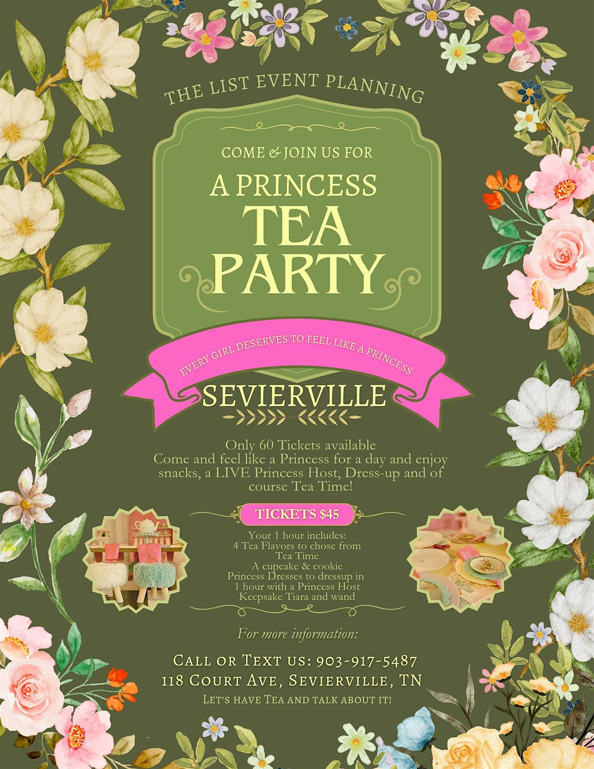 A Princess TEA PARTY EXPERIENCE