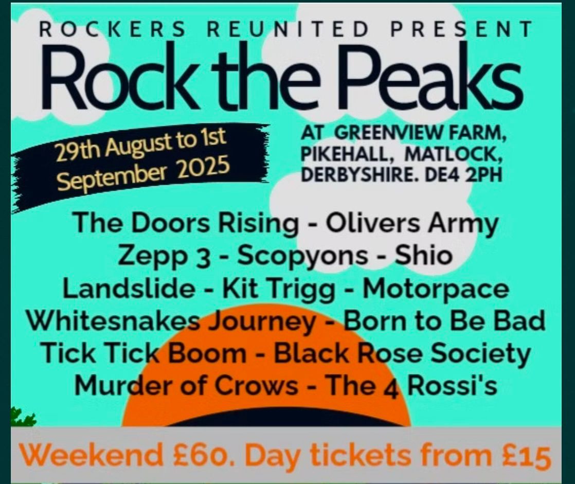 \u201cRock the Peaks\u201d As part of Rockers Reunited weekend 