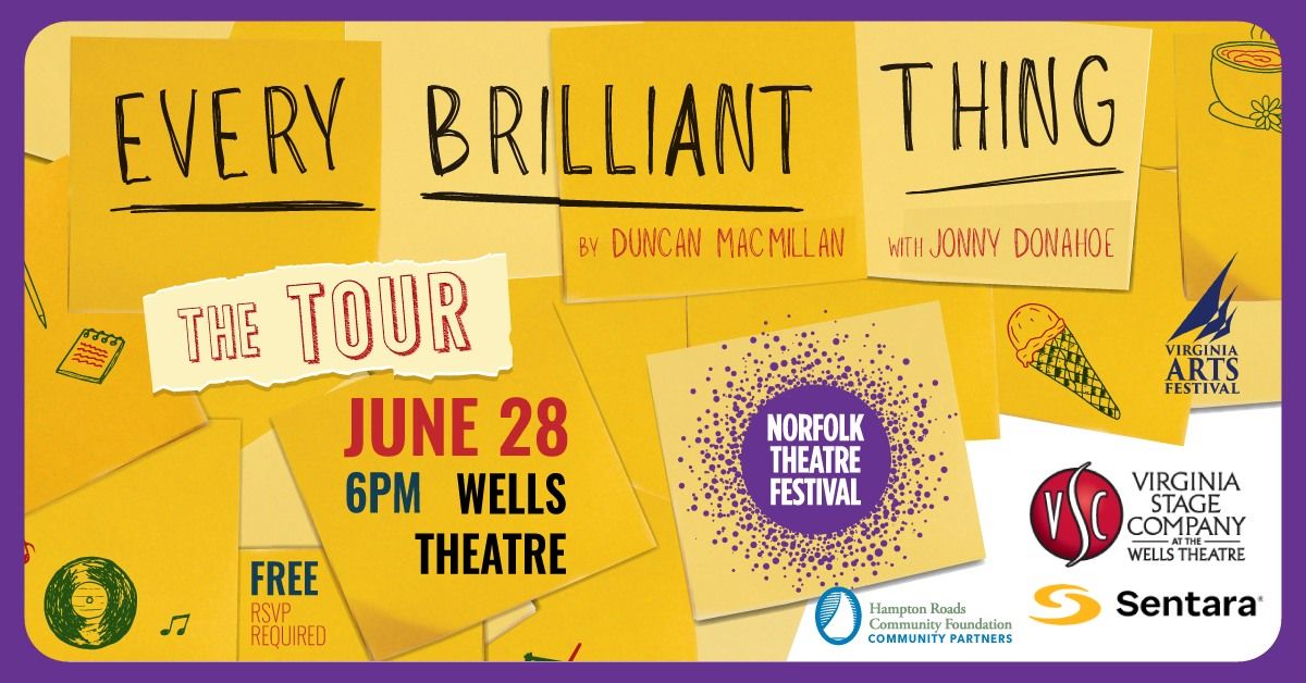 Every Brilliant Thing | Norfolk Theatre Festival Special Performance