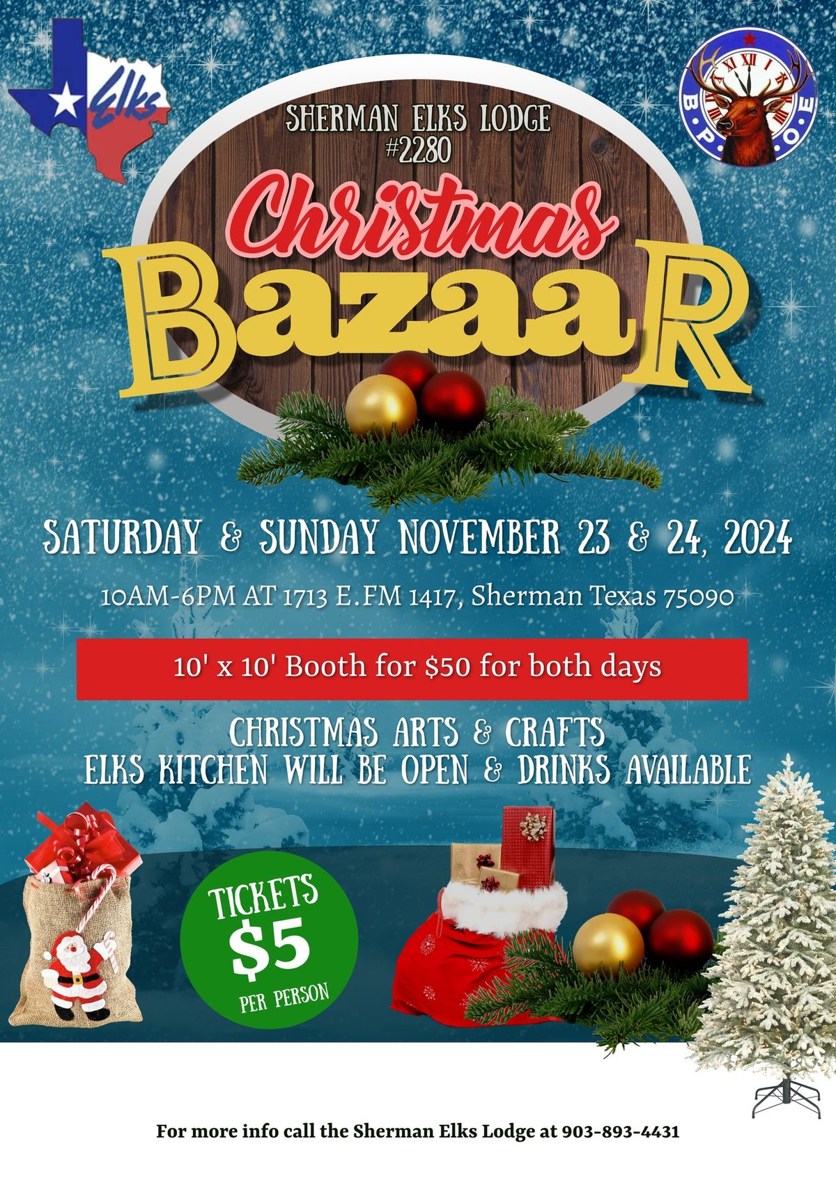 Christmas Bazaar at the Sherman Elks Lodge #2280