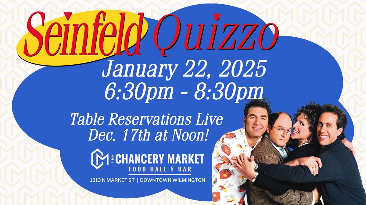 Seinfeld Quizzo at The Chancery Market