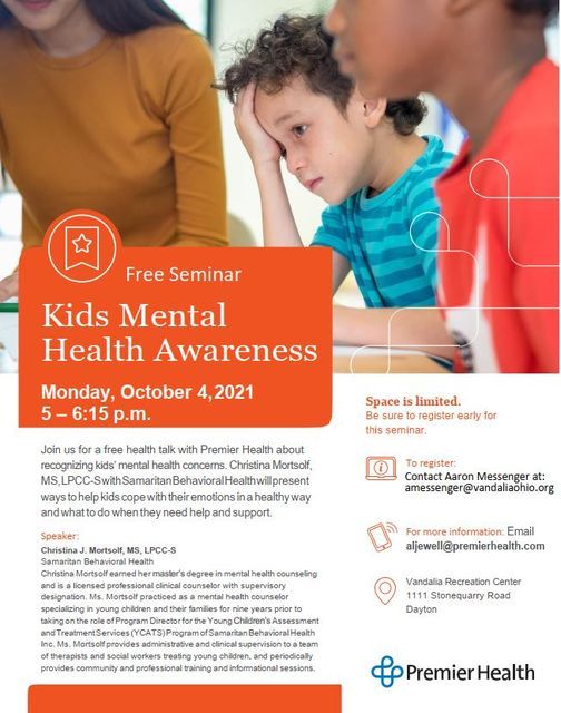 Kids Mental Health Awareness, Vandalia Recreation Center, Dayton, 4