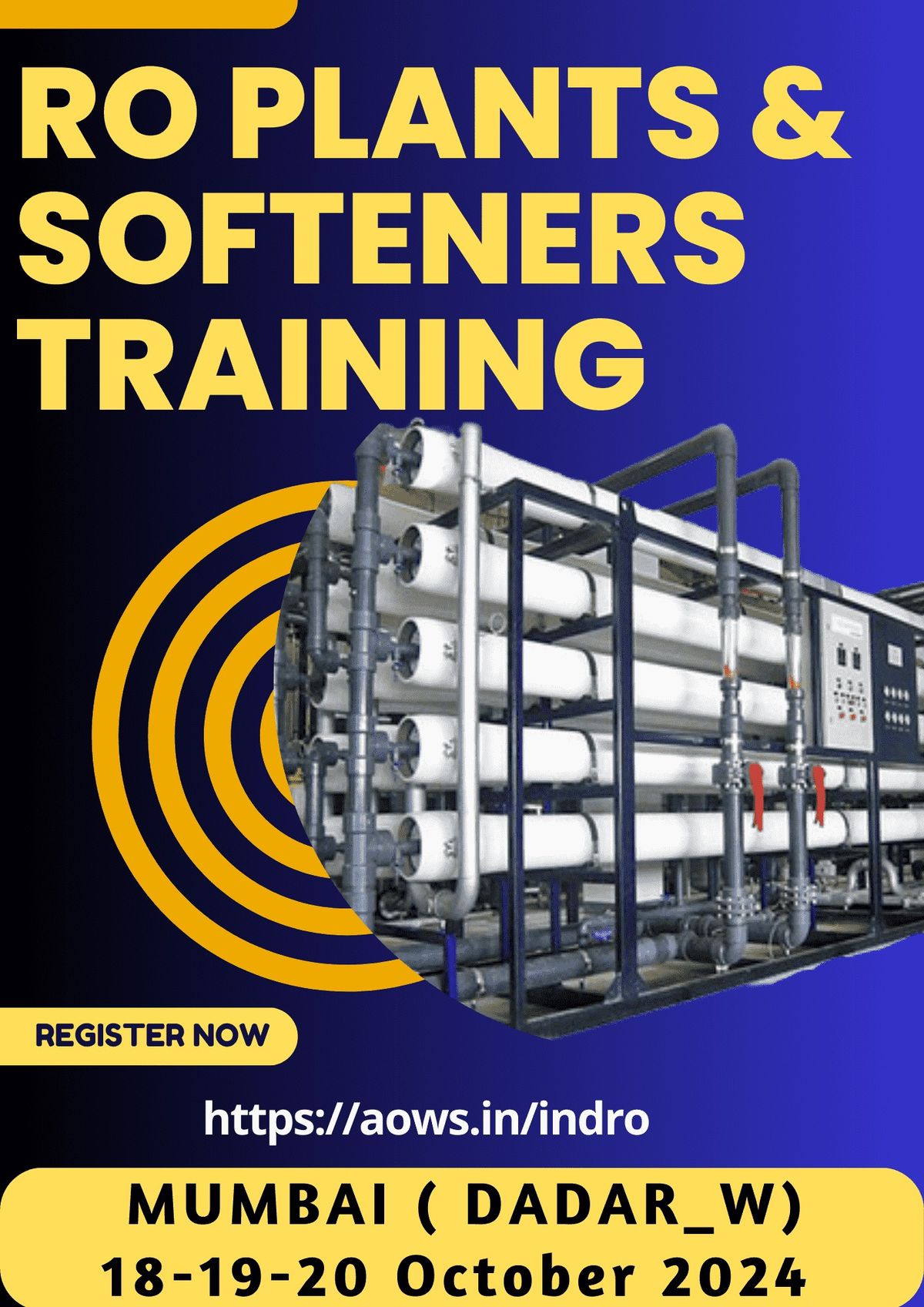 INDUSTRIAL RO PLANTS & WATER SOFTENERS TRAINING 