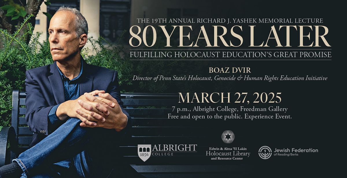 The 19th Annual Richard J. Yashek Memorial Lecture