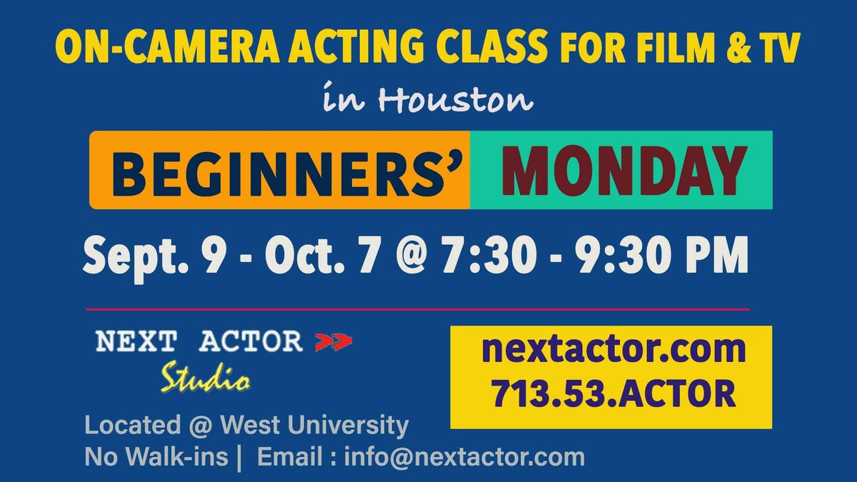 Beginners' Film\/TV Acting Classes in Houston