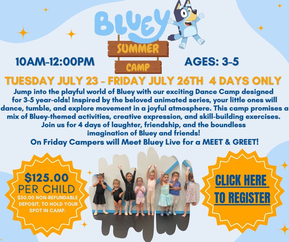 Bluey Summer Dance Camp 