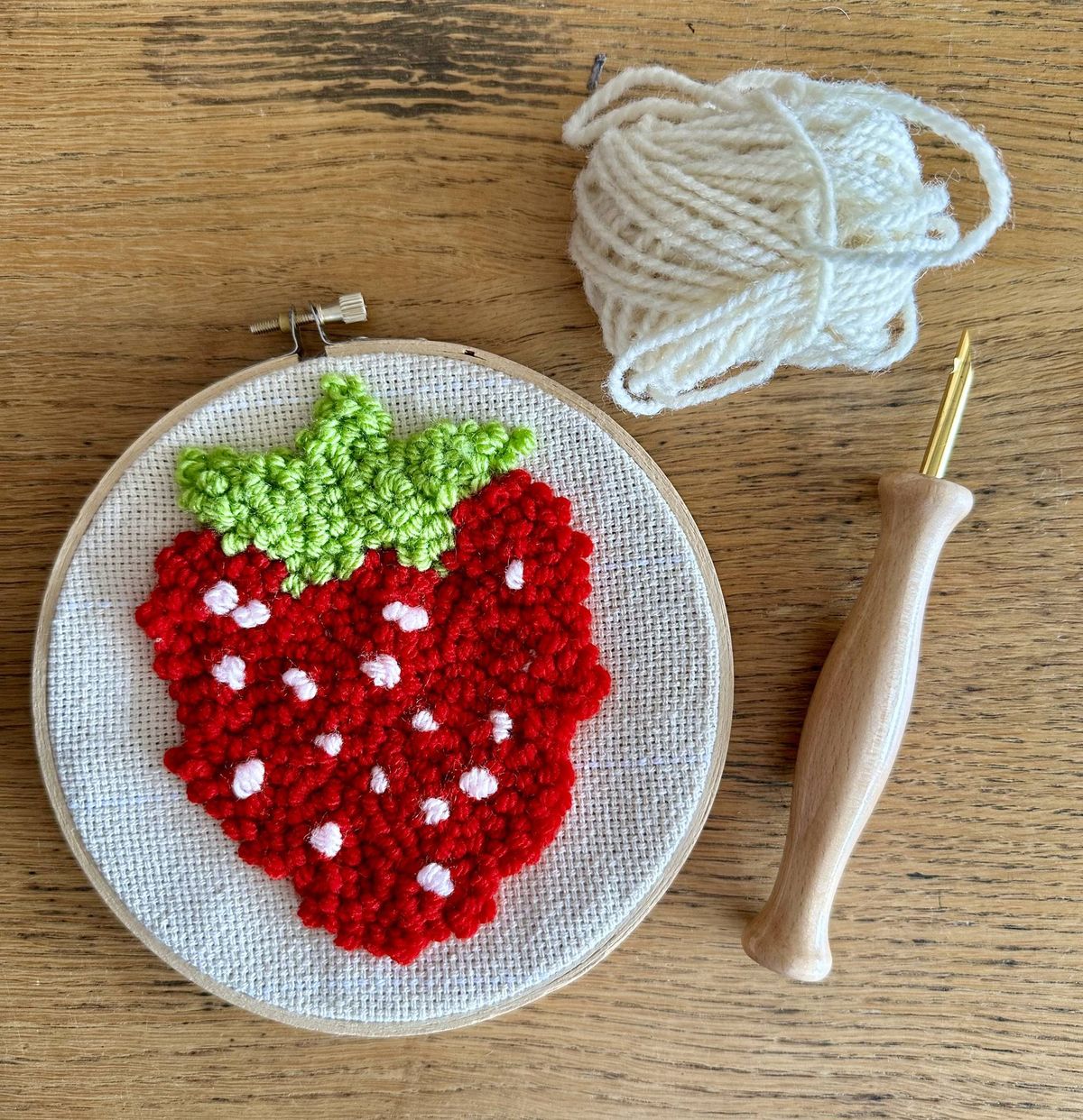  Summer Strawberry Punch Needle with Jenny Sue!