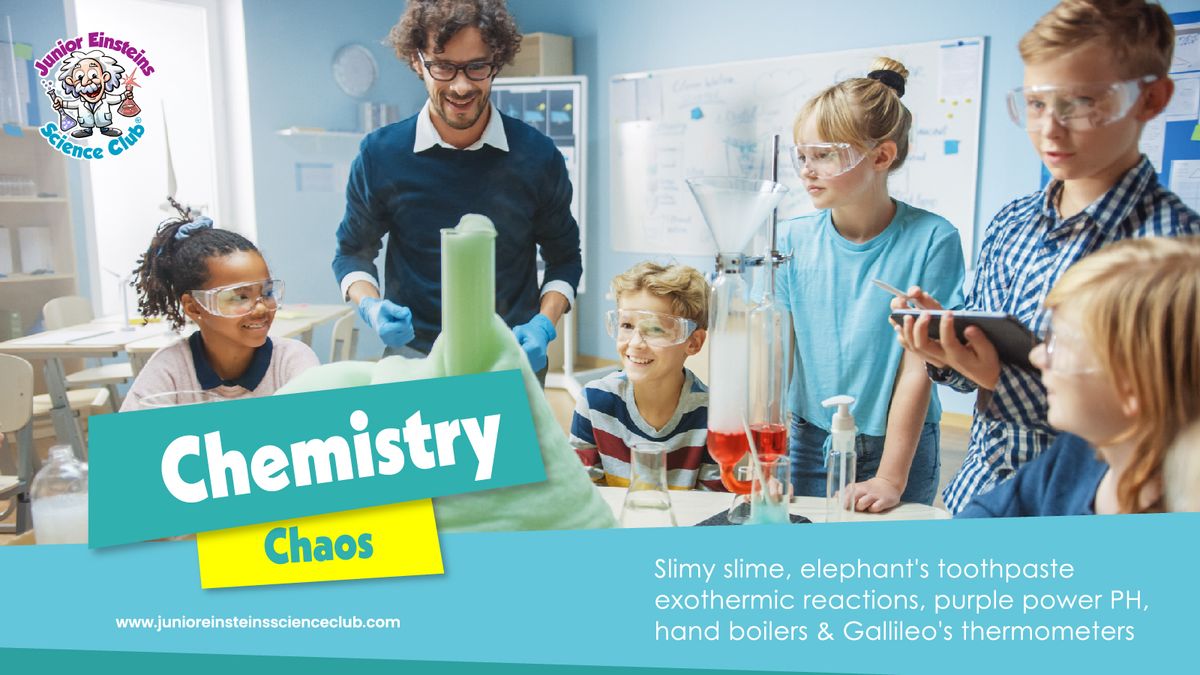 Junior Einsteins Science Club Chemistry Chaos One Day Camp