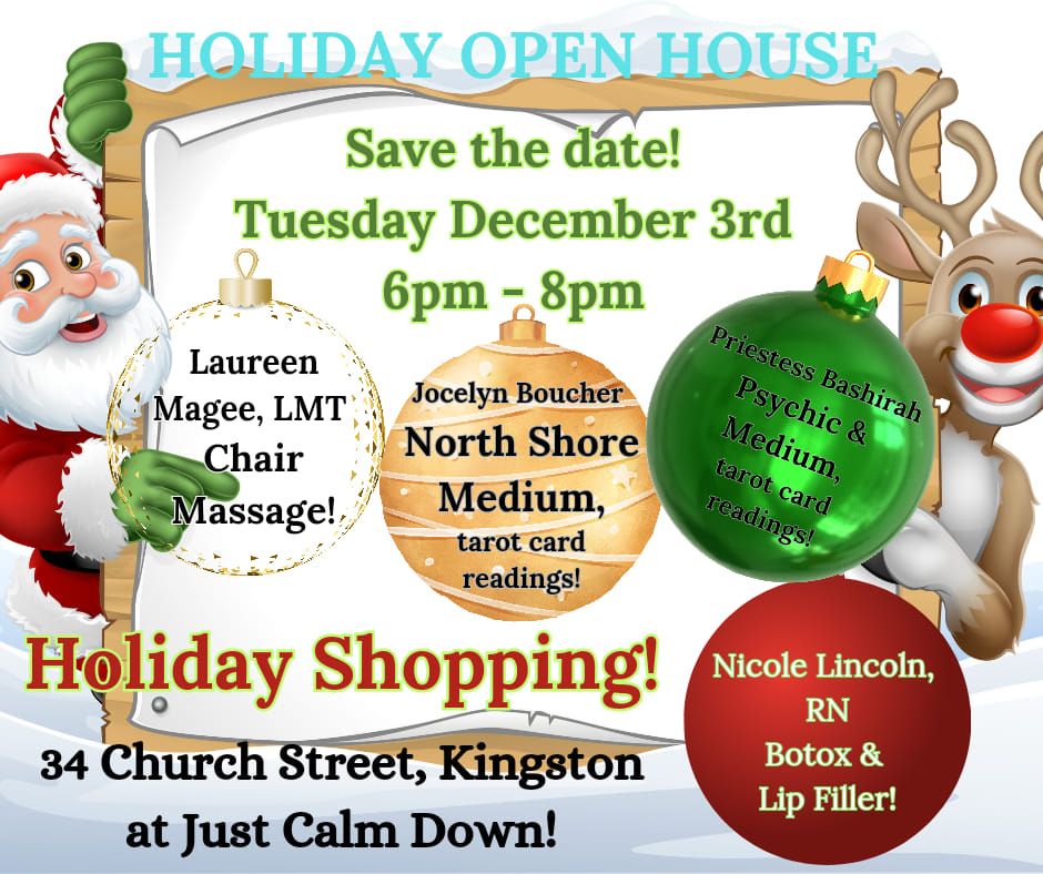 Holiday Open House at Just Calm Down Skin & Nail Studio