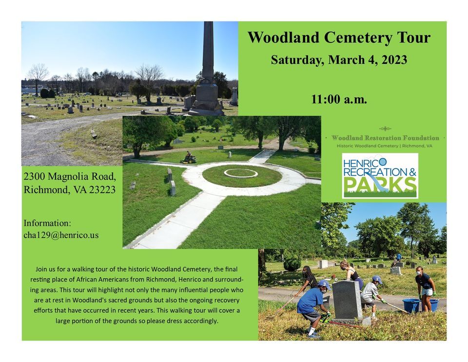 Woodland Cemetery Tour, 2300 Magnolia Rd, Richmond, VA 23223-2322 ...