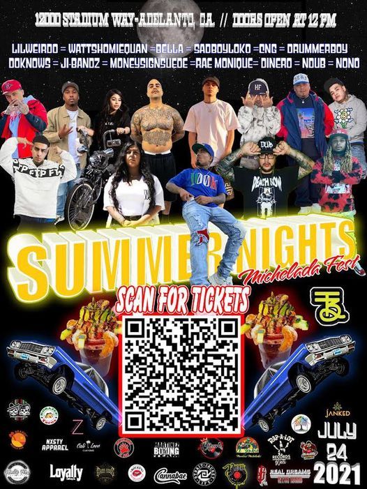 Summer Nights Festival 12000 Stadium Way Adelanto Ca 92301 3400 United States 24 July 2021 Adelanto Stadium Events March 31 , 2022 Foodshare