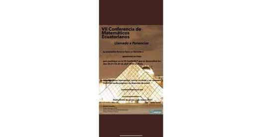 VII Conferencia de Matem\u00e1ticos Ecuatorianos
