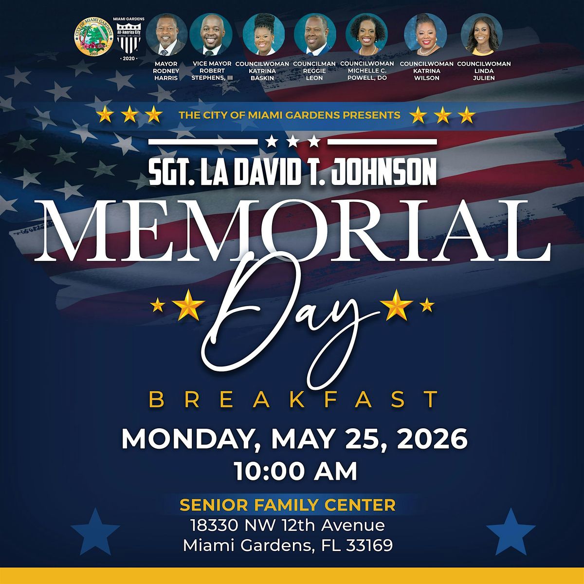 City of Miami Gardens SGT. La David T. Johnson Memorial Day Breakfast 2026