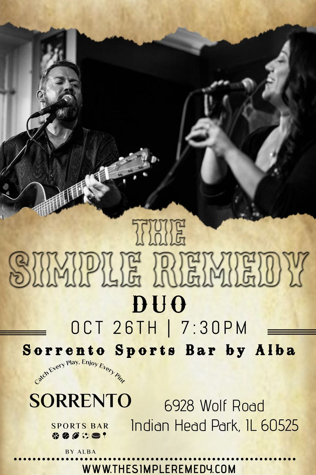 The Simple Remedy Duo at Sorrento Sports Bar by Alba