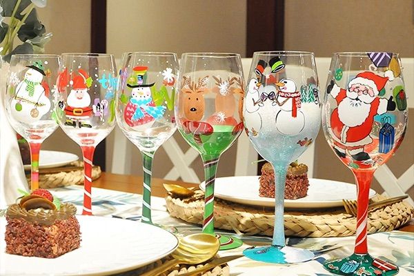 FESTIVE AFTERNOON TEA & WINE GLASS PAINTING WORKSHOP