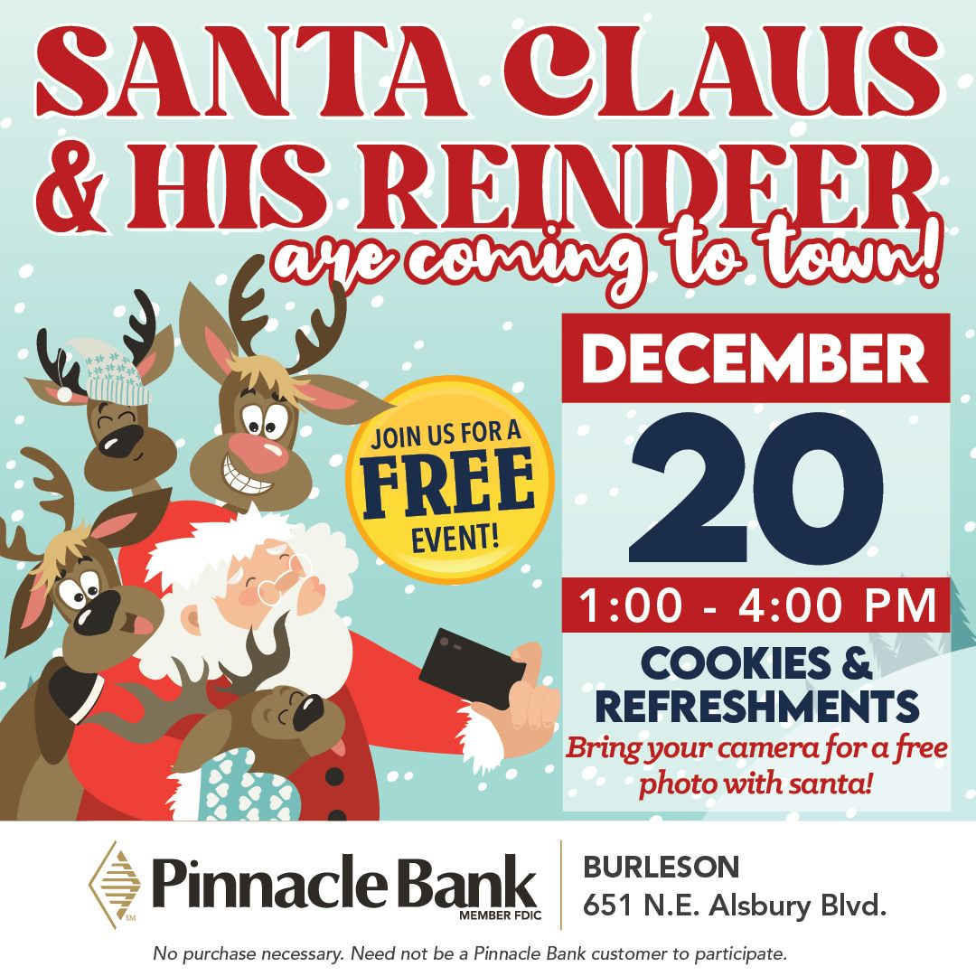 Santa and Reindeer in Burleson