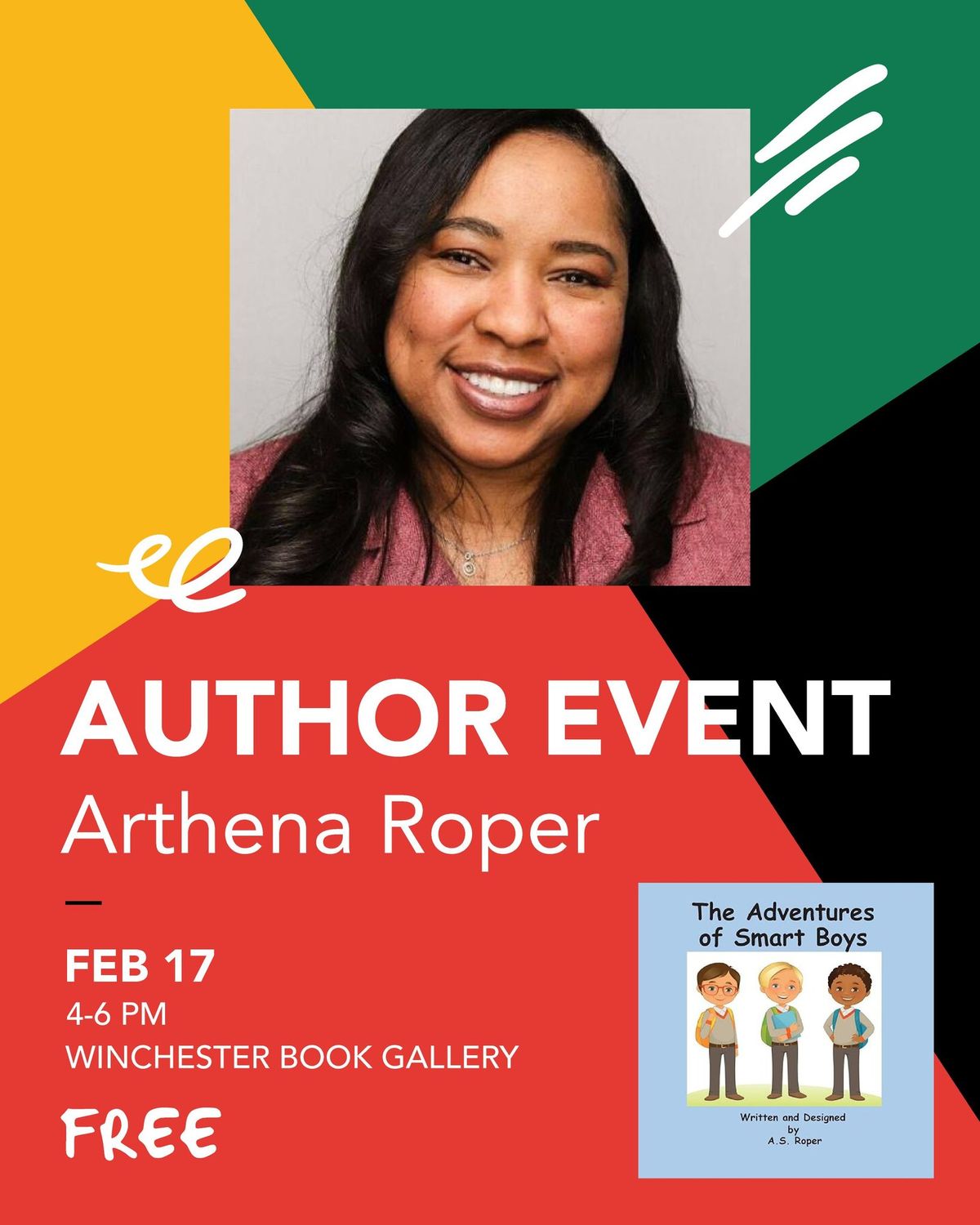 \ud83d\udcda Author Event: Arthena Roper \u2013 The Adventures of Smart Boys