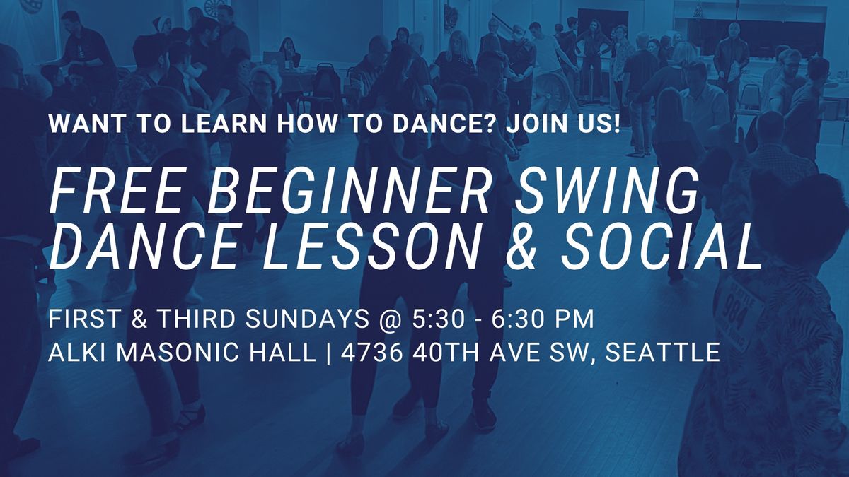 FREE 1-Hour Beginner Swing Partner Dance Lesson & FREE Social Dance! NO PARTNER REQUIRED