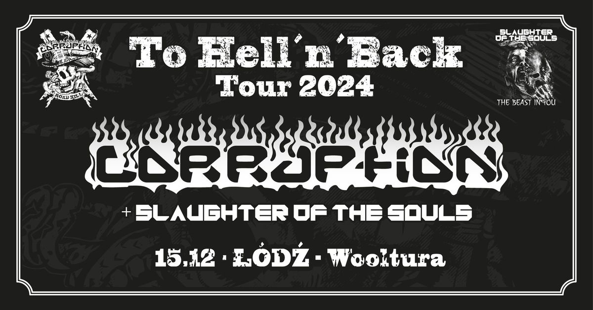 CORRUPTION, Slaughter of the Souls, Black Philip - To Hell'n'Back Tour 2024