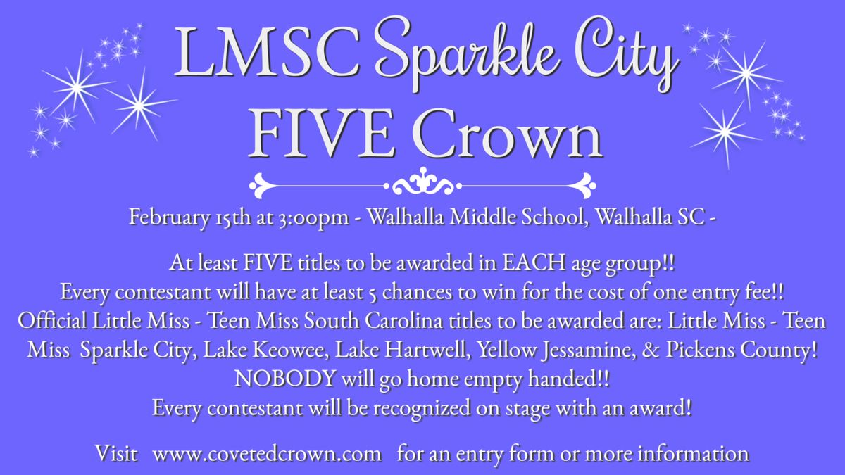 Little Miss - Teen Miss Sparkle City 5 Crown