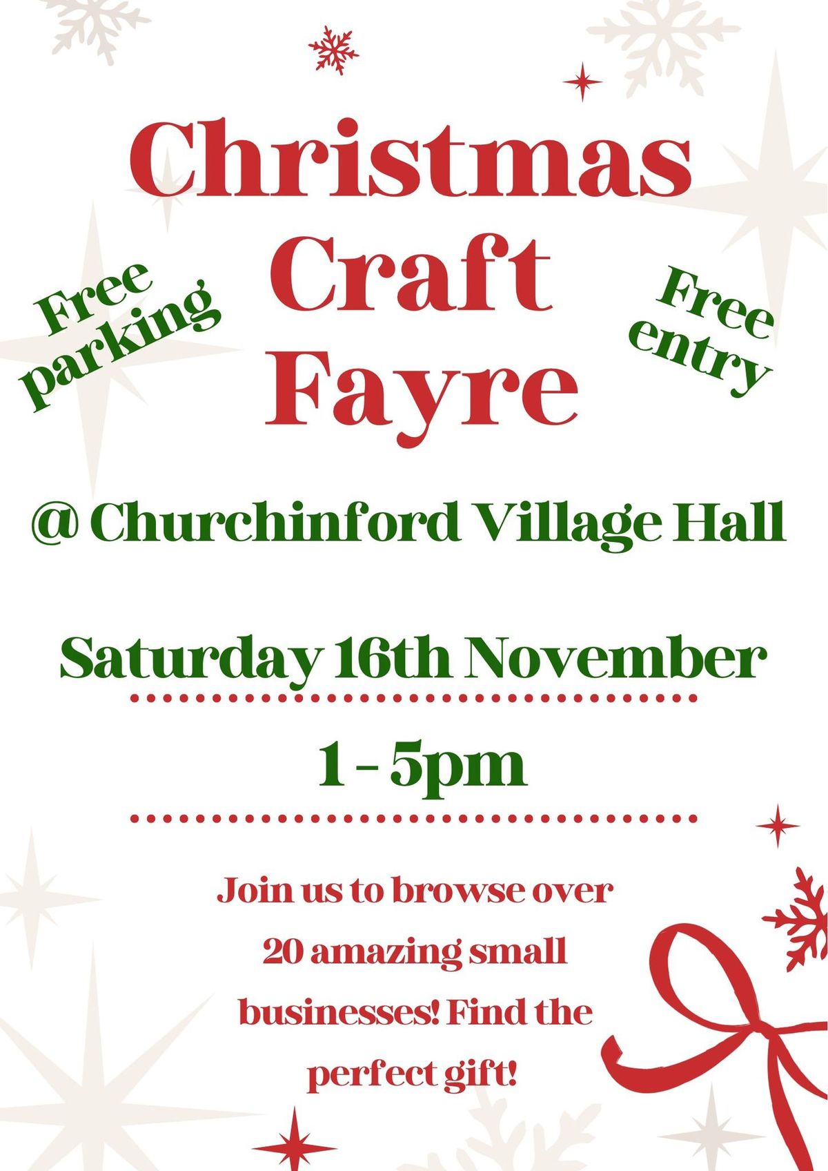 Christmas Craft Fayre @ Churchinford Village Hall \ud83c\udf84\ud83c\udf85\ud83c\udffb