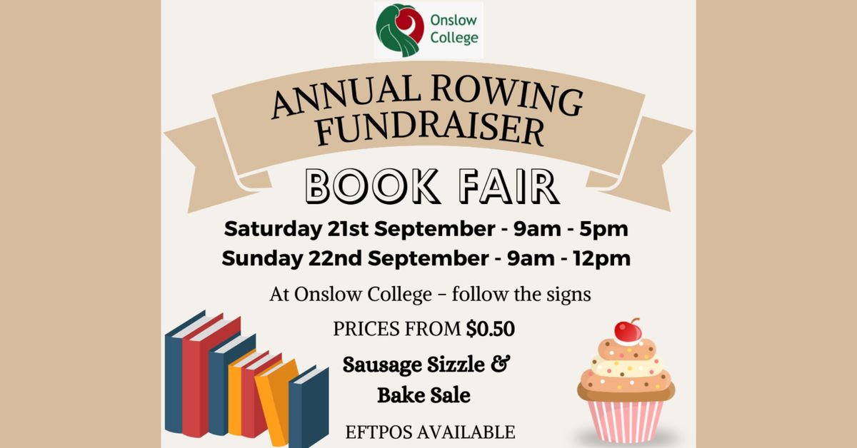 Onslow College Rowing Club Book Fair 2024