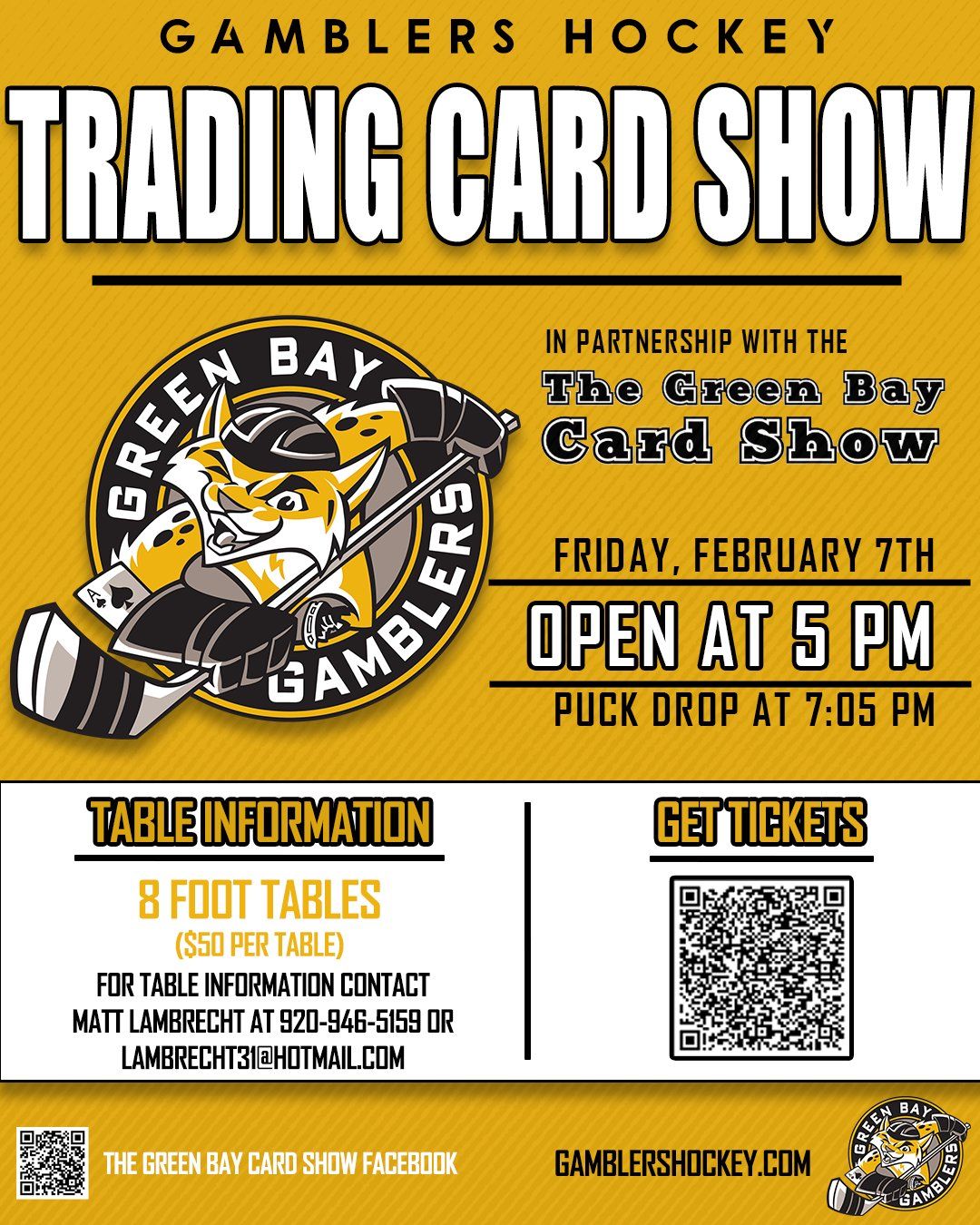 Green Bay Gamblers Trading Card Show