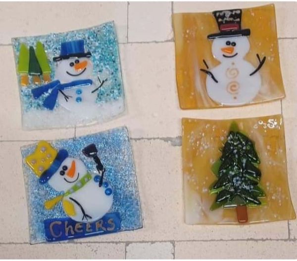 Make Adorable Snowman Plate or Winter Plate