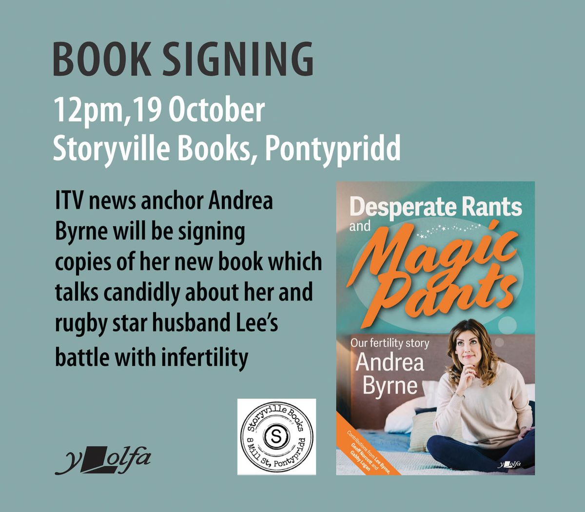 Book signing | Andrea Byrne - Desperate Rants and Magic Pants