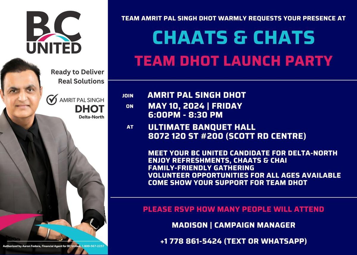 Chaats & Chats - Team Dhot Launch Party