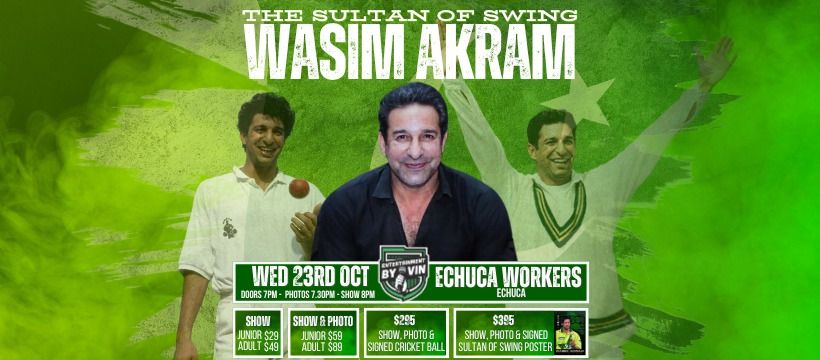 The Sultan of Swing - Wasim Akram LIVE in Echuca!