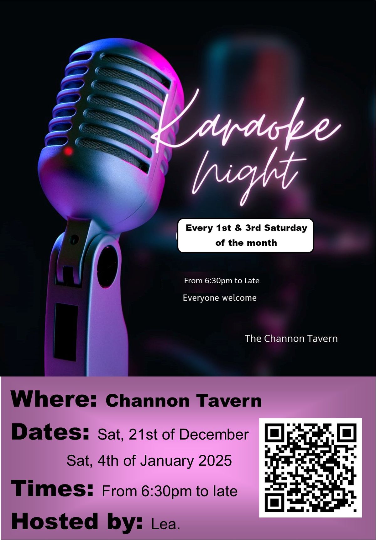 Karaoke Night at The Channon Tavern