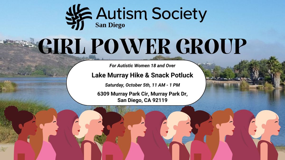 Girl Power Support Group Hike & Snack Potluck at Lake Murray