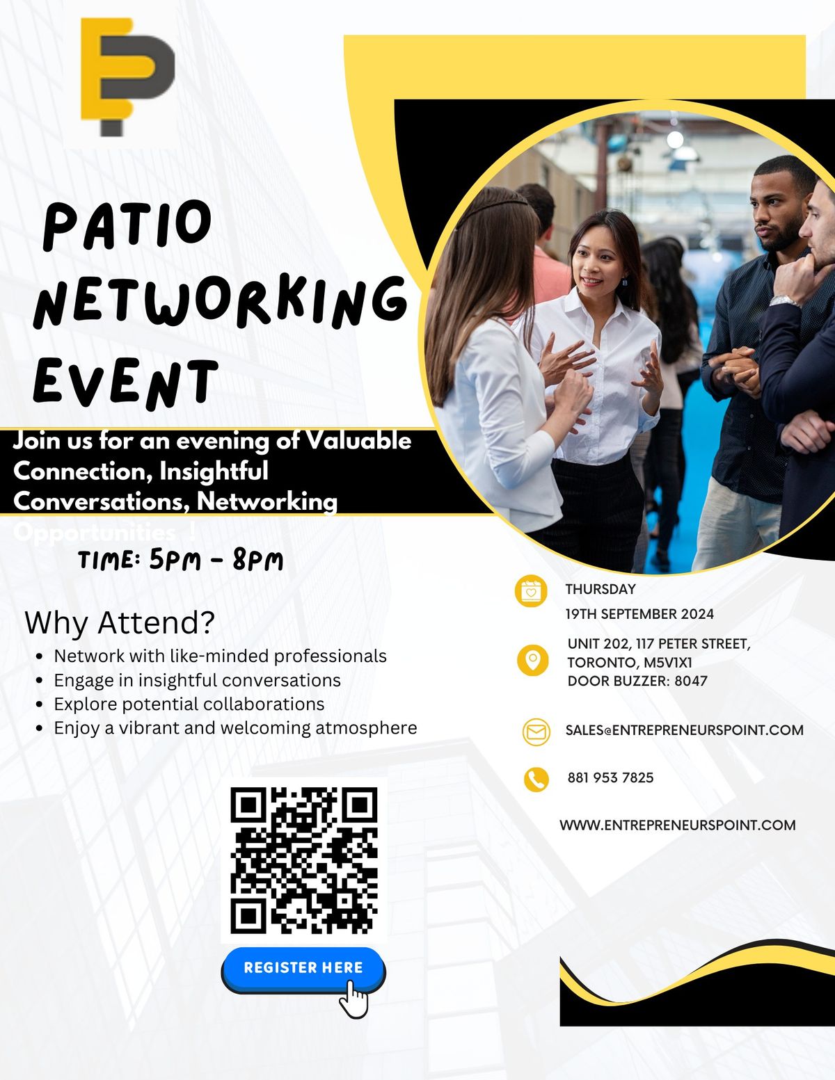 Entrepreneurs Point Patio Networking Event 