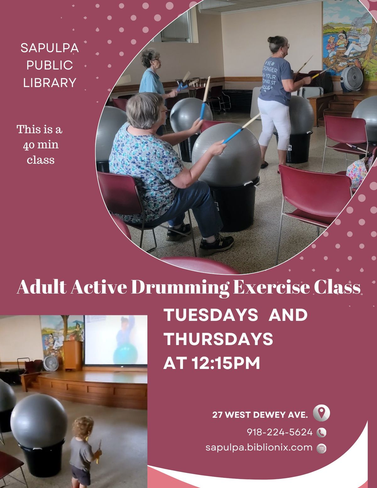 Drumming exercise class
