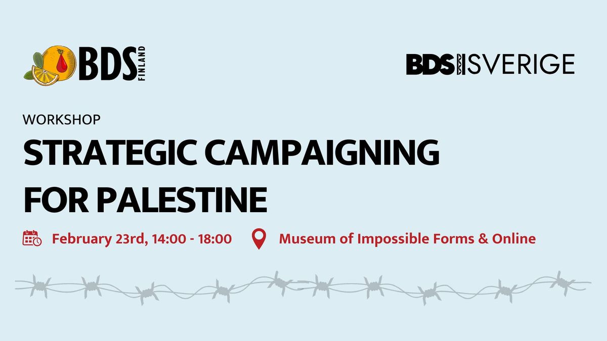 Workshop: Strategic campaigning for Palestine