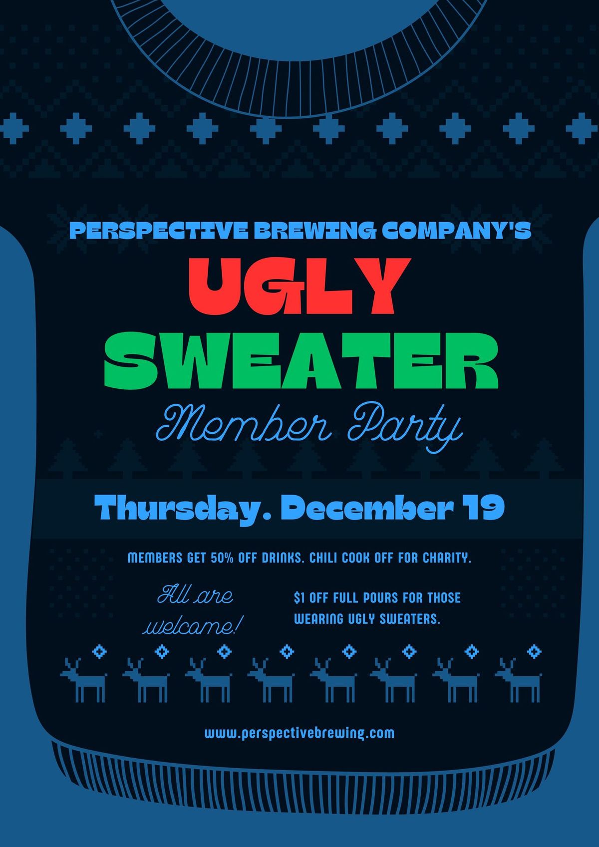 Annual Ugly Sweater Member Party! (Non-members welcome too!)