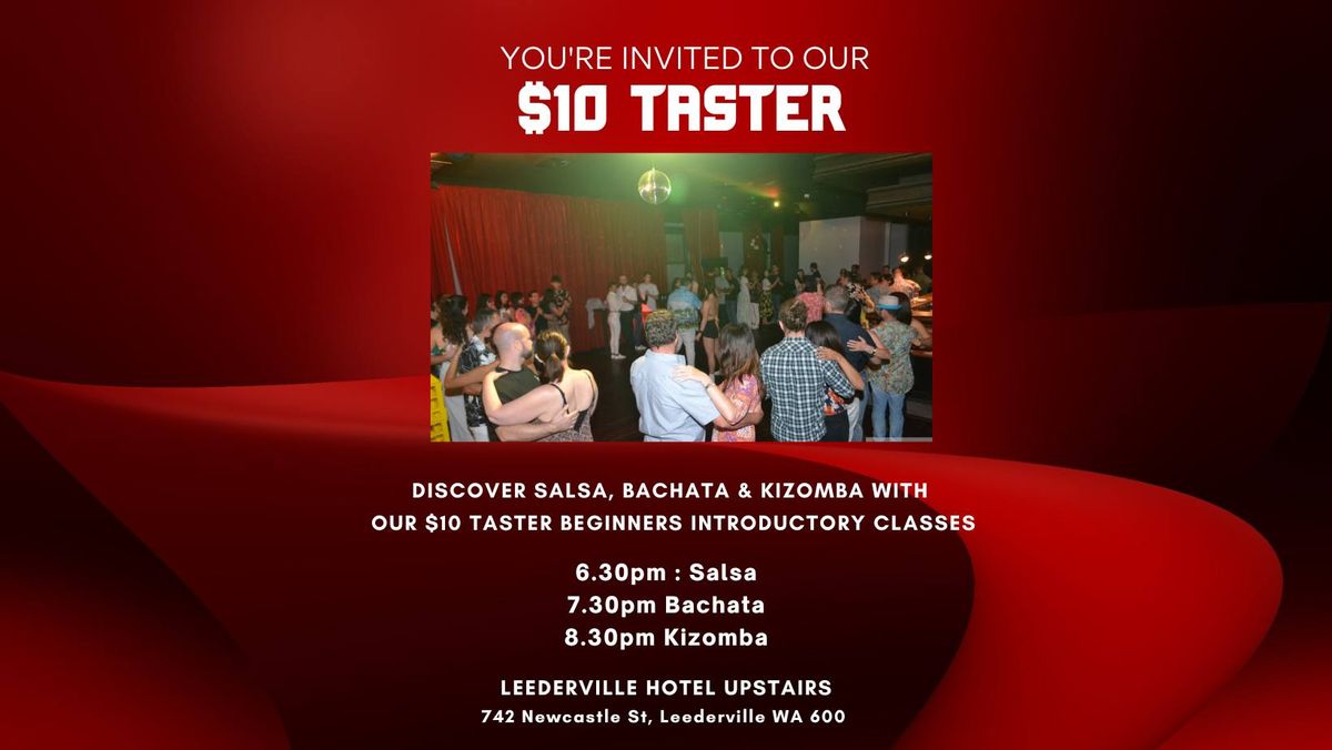 Ritmo's $10 Taster Introductory Classes of Salsa, Bachata & Kizomba