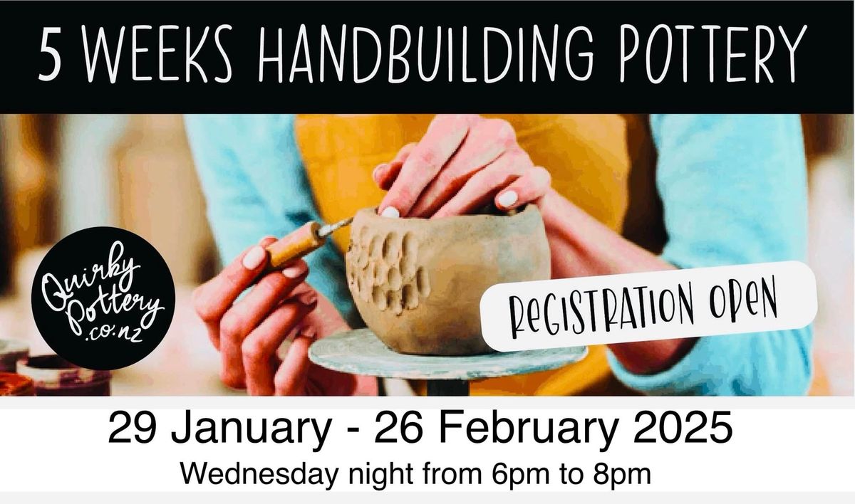 5 WEEKS HAND BUILDING POTTERY WORKSHOP 