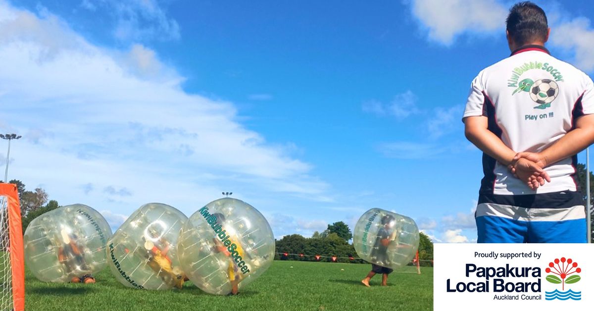 FREE! Kiwi Bubble Soccer - Bruce Pulman Park - 16 Mar 2025