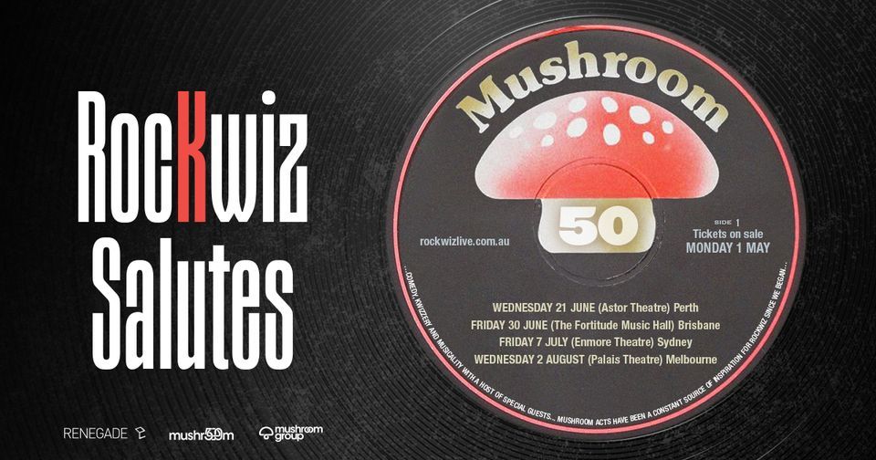 RocKwiz Salutes Mushroom 50 at Astor Theatre, Perth
