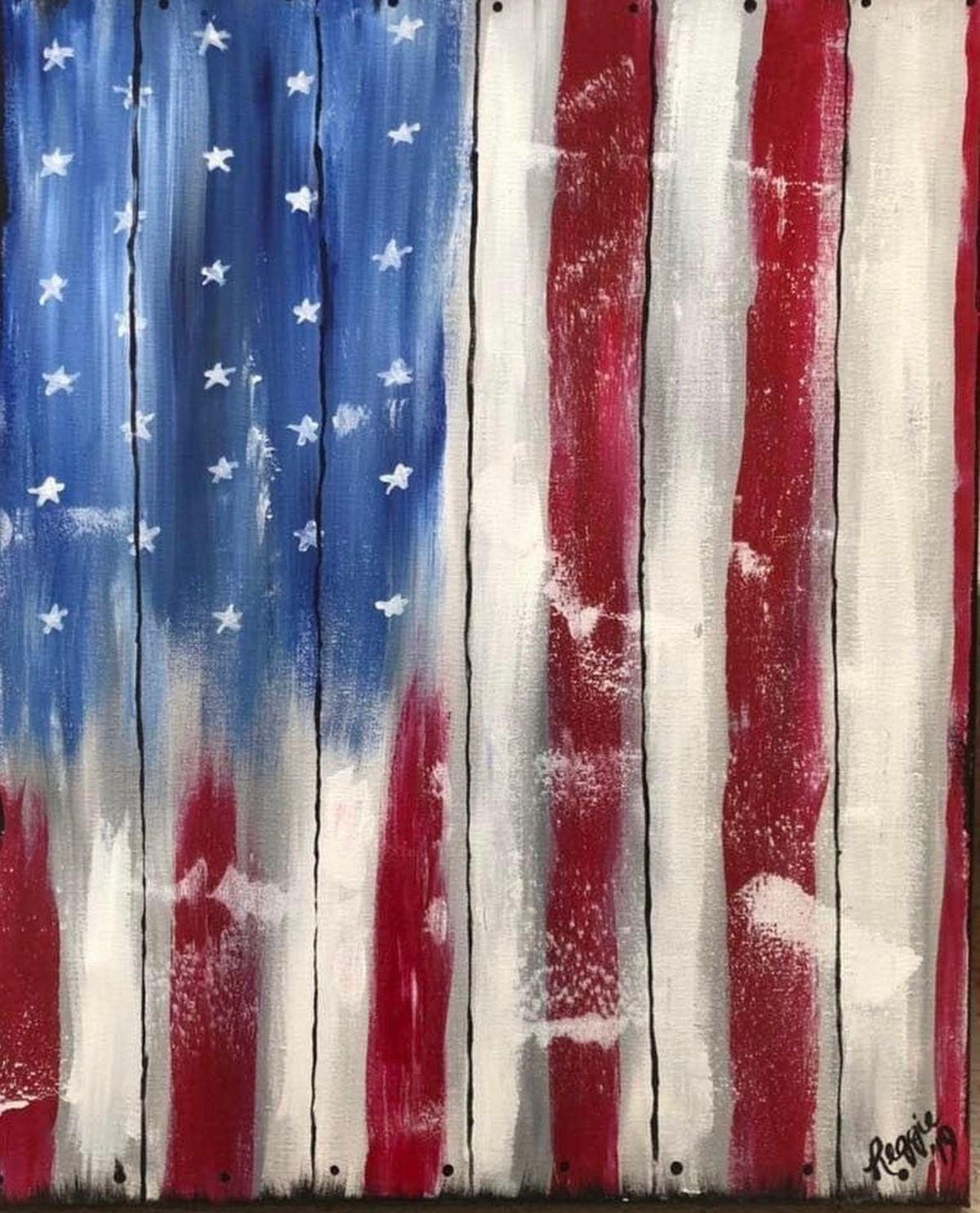 Let\u2019s Paint - Rustic Flag @ IG Winery 6 to 8 pm